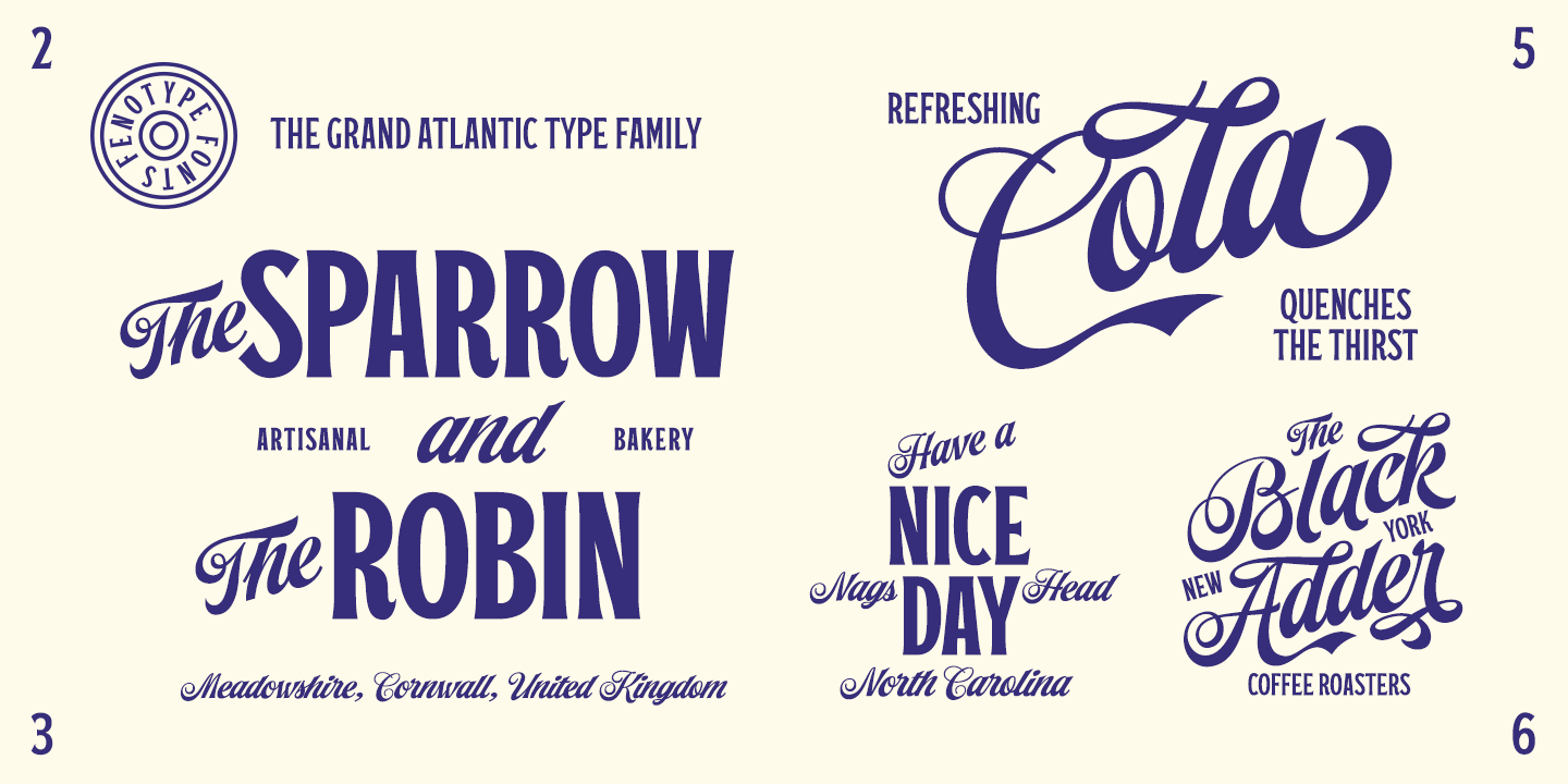 Пример шрифта Grand Atlantic Serif Print
